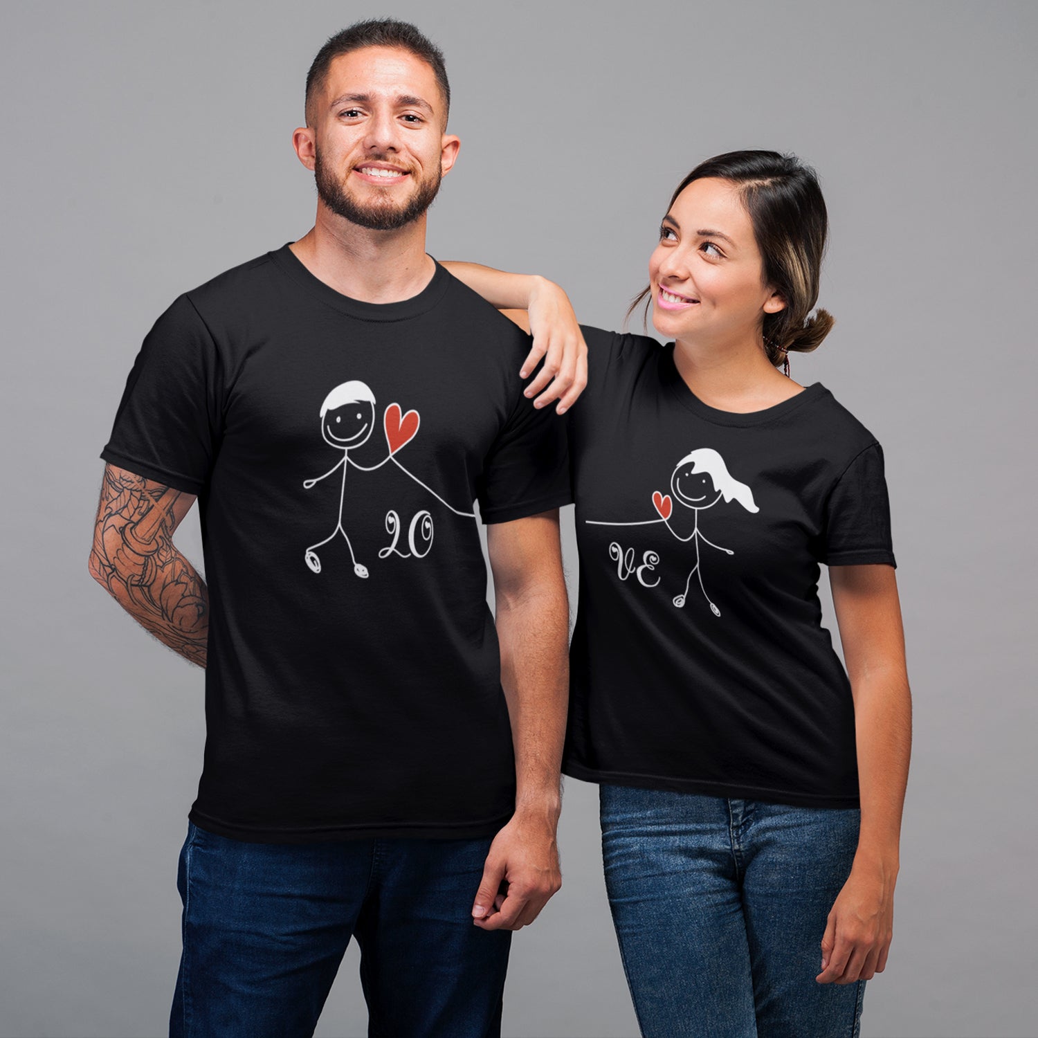 Black Couple T Shirts, Couple Black T Shirts, Love Black Couple T ...